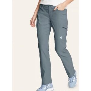 NWT Eddie Bauer Womens Tall Guide Pro Gray Hiking Pants Gorpcore Utility Outdoor